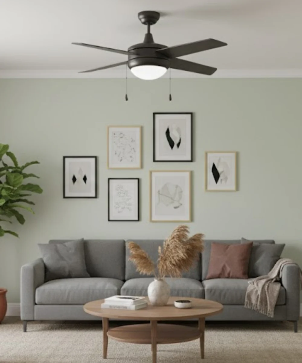 52" Europa IV 4-Blade Ceiling Fan Oil Rubbed Bronze Finish with Integrated LED Light - Image 2