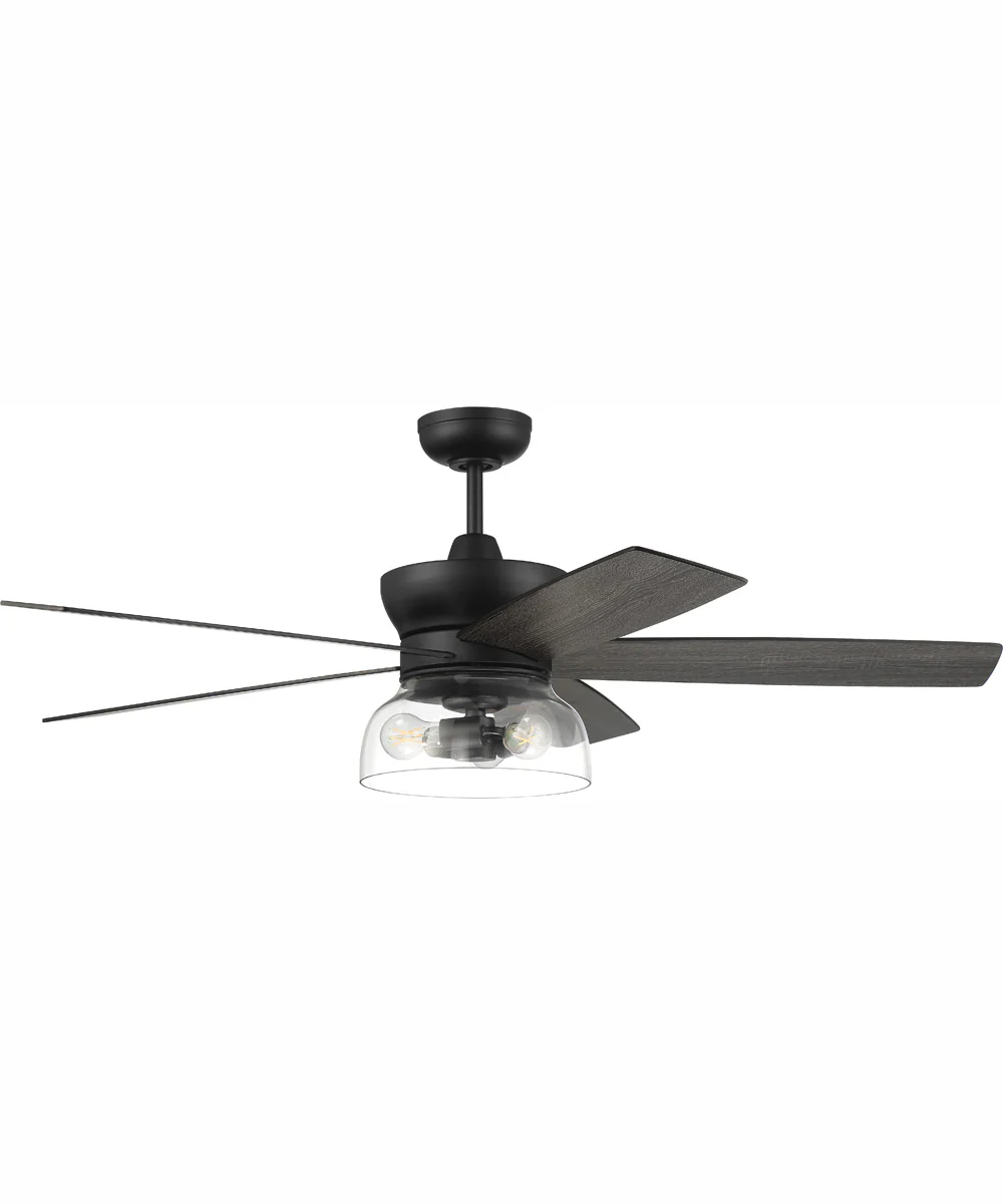 52" Gibson 3-Light Ceiling Fan Flat Black - Image 3