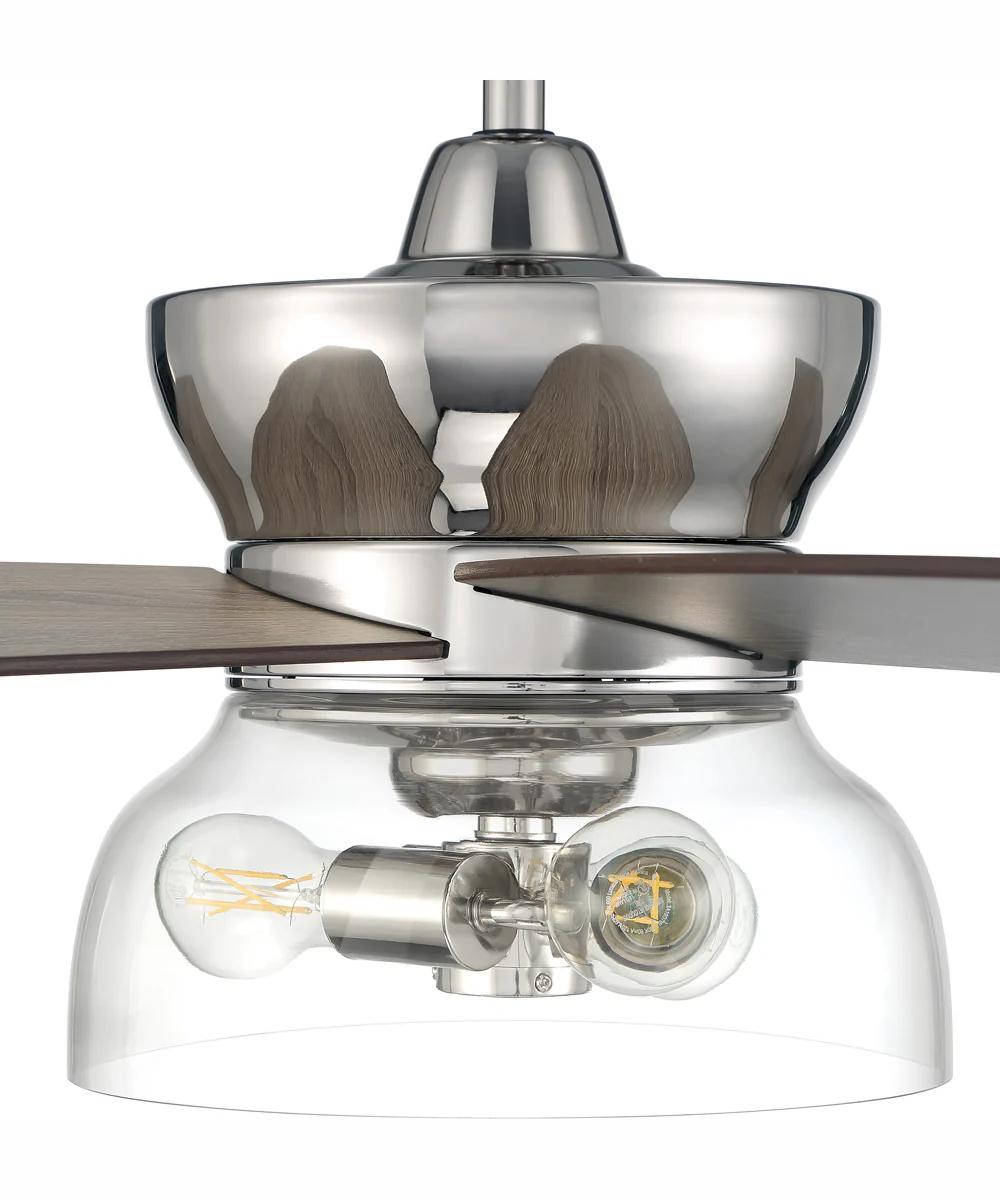 52" Gibson 3-Light Ceiling Fan Polished Nickel - Image 5