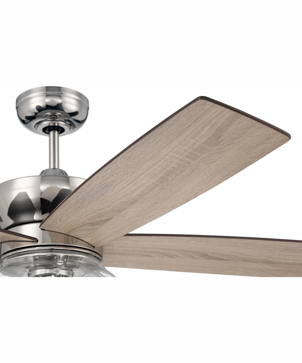 52" Gibson 3-Light Ceiling Fan Polished Nickel - Image 6