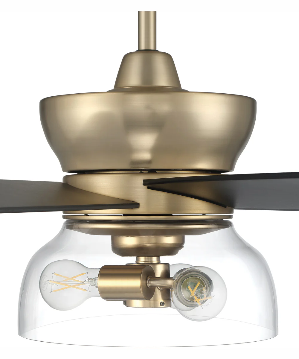 52" Gibson 3-Light Ceiling Fan Satin Brass - Image 5