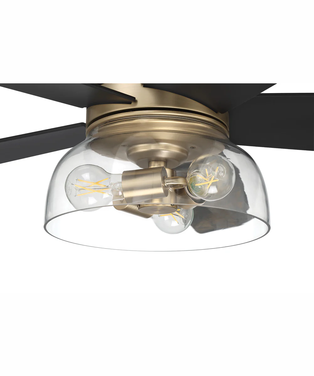 52" Gibson 3-Light Ceiling Fan Satin Brass - Image 8