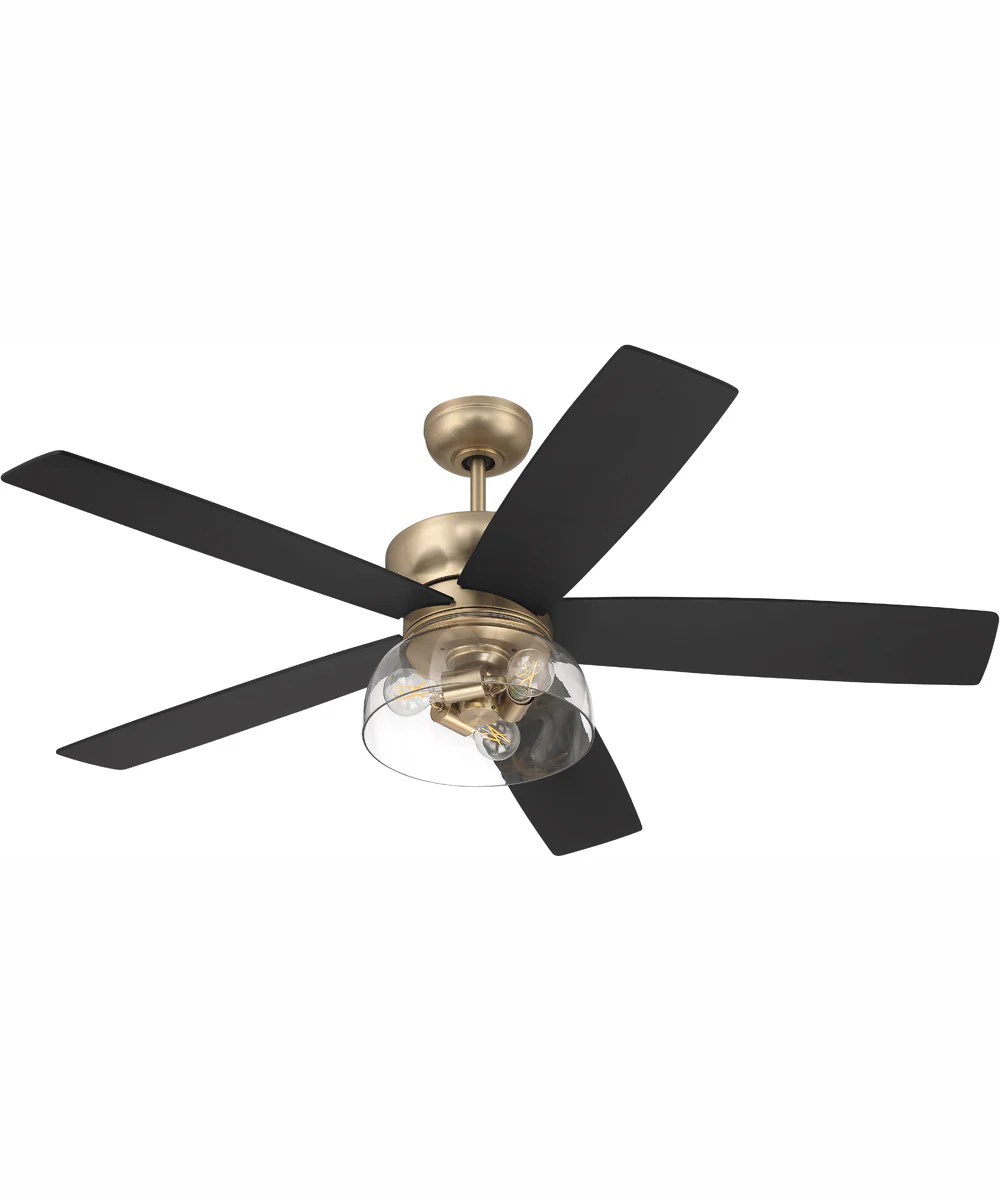 52" Gibson 3-Light Ceiling Fan Satin Brass - Image 9