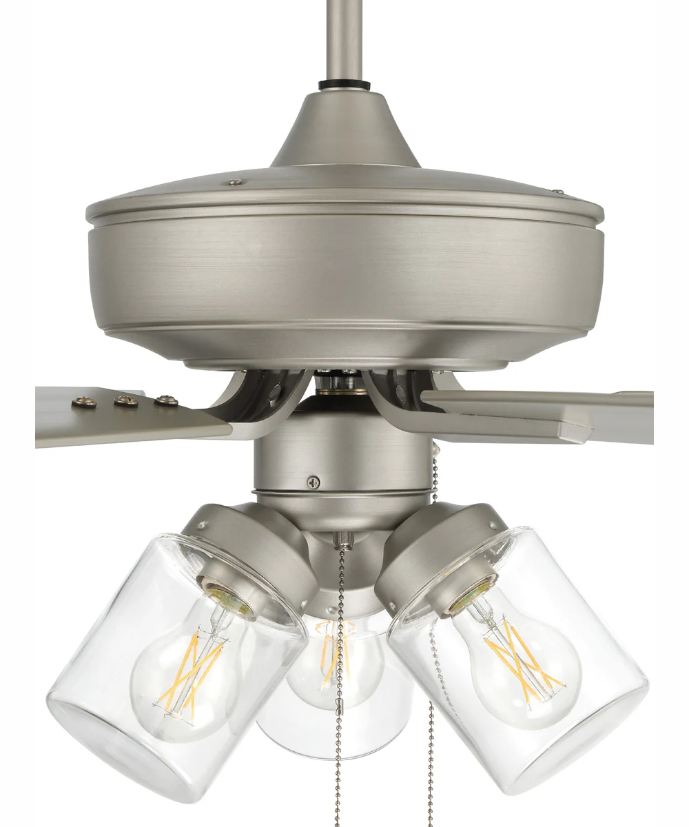 52" Outdoor Pro Plus 104 Clear 3-Light Indoor/Outdoor Ceiling Fan Painted Nickel - Image 3