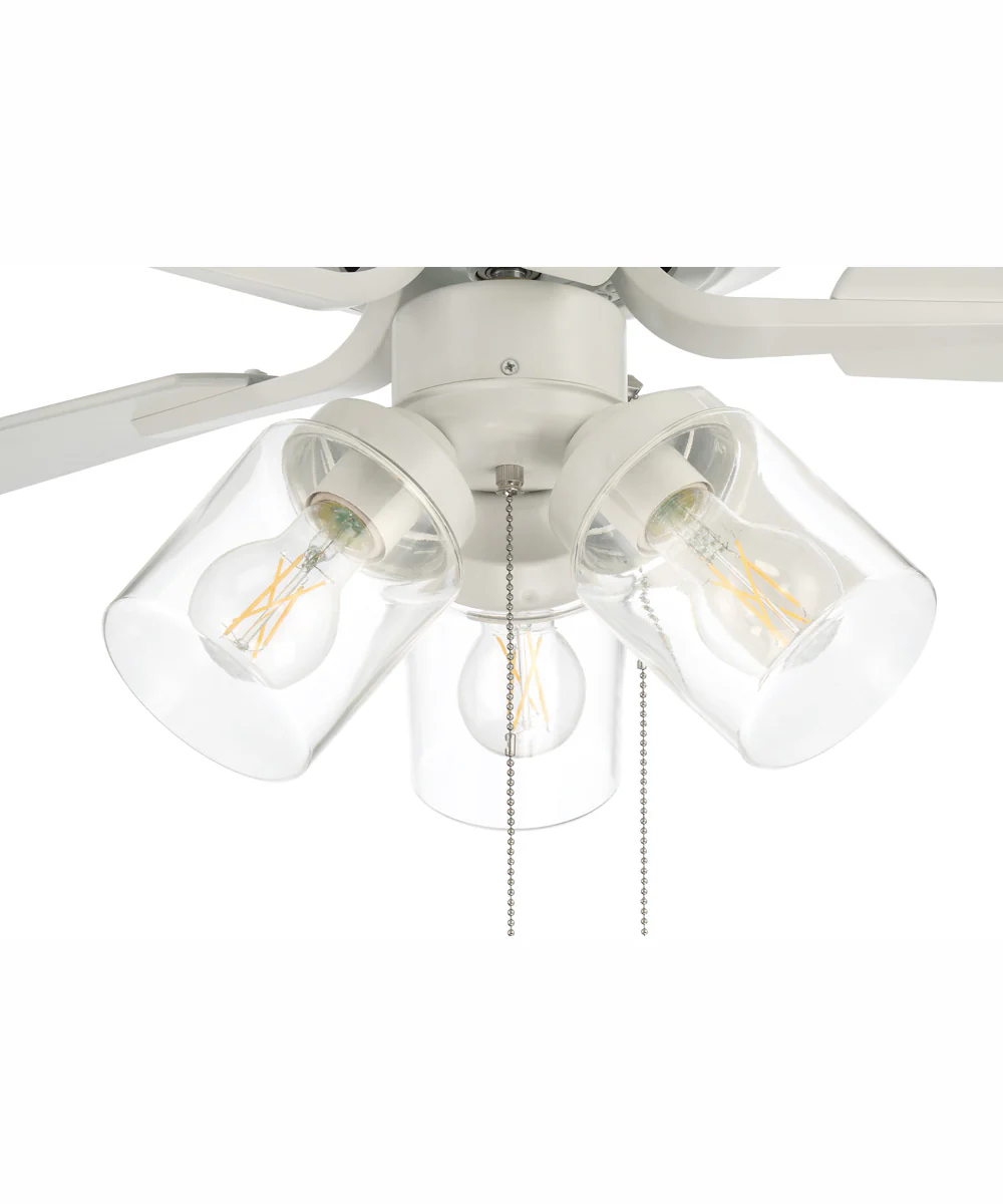 52" Outdoor Pro Plus 104 Clear 3-Light Indoor/Outdoor Ceiling Fan White - Image 5