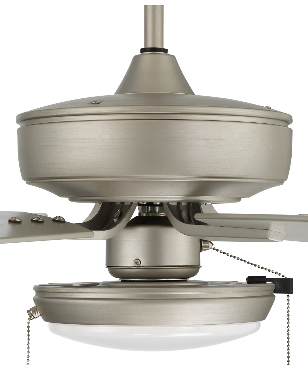 52" Outdoor Pro Plus 119 Pan Light Kit 1-Light Indoor/Outdoor Ceiling Fan Painted Nickel - Image 3