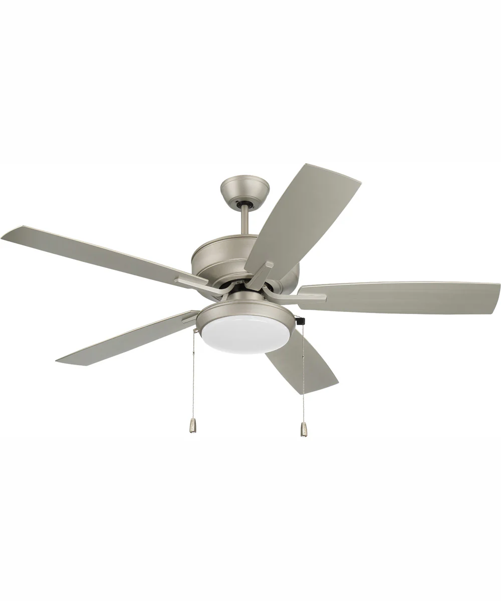 52" Outdoor Pro Plus 119 Pan Light Kit 1-Light Indoor/Outdoor Ceiling Fan Painted Nickel - Image 7