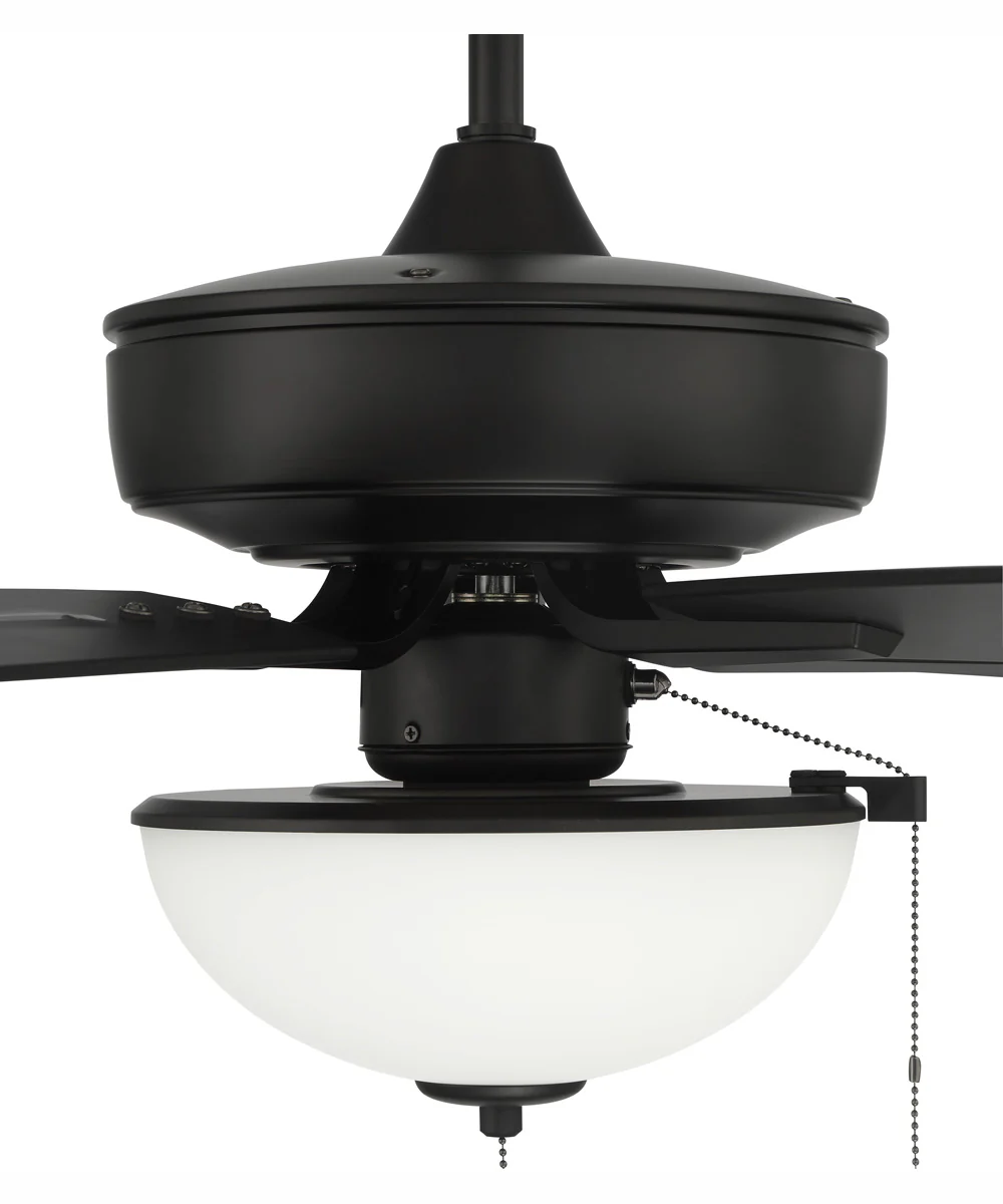 52" Outdoor Pro Plus 211 White 2-Light Indoor/Outdoor Ceiling Fan Flat Black - Image 3