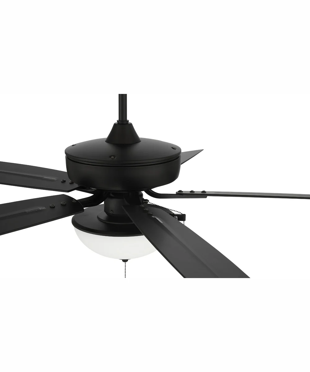52" Outdoor Pro Plus 211 White 2-Light Indoor/Outdoor Ceiling Fan Flat Black - Image 4