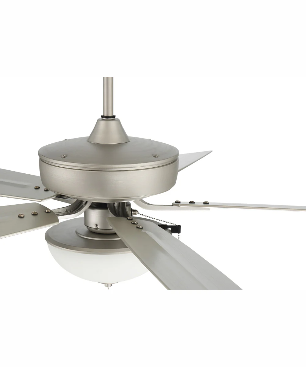52" Outdoor Pro Plus 211 White 2-Light Indoor/Outdoor Ceiling Fan Painted Nickel - Image 4