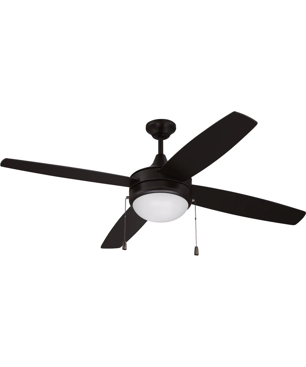 52" Phaze 4 Blade 2-Light Ceiling Fan Flat Black - Image 5