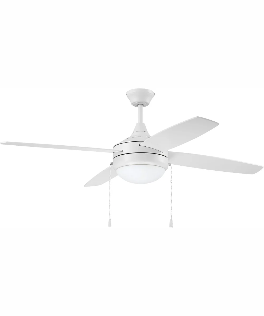 52" Phaze 4 Blade 2-Light Ceiling Fan White