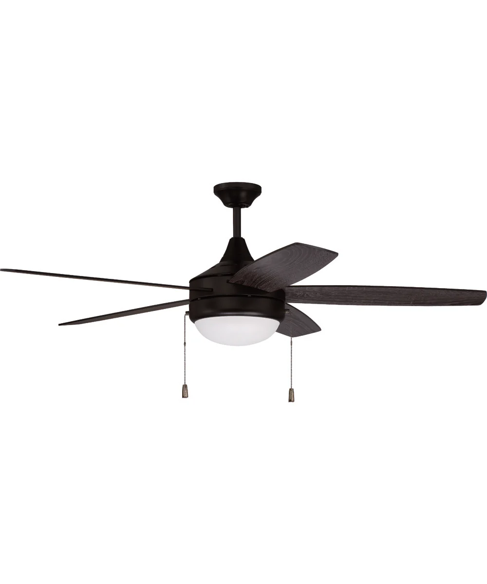 52" Phaze 5 Blade 2-Light Ceiling Fan Flat Black