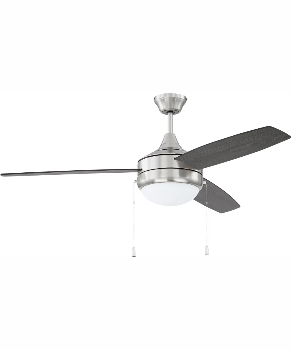 52" Phaze Energy Star 3 Blade 2-Light Ceiling Fan Brushed Polished Nickel - Image 2