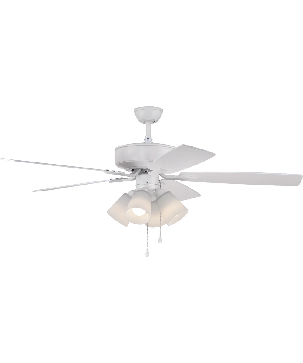 52" Pro Plus 114 White 4-Light Ceiling Fan White - Image 2