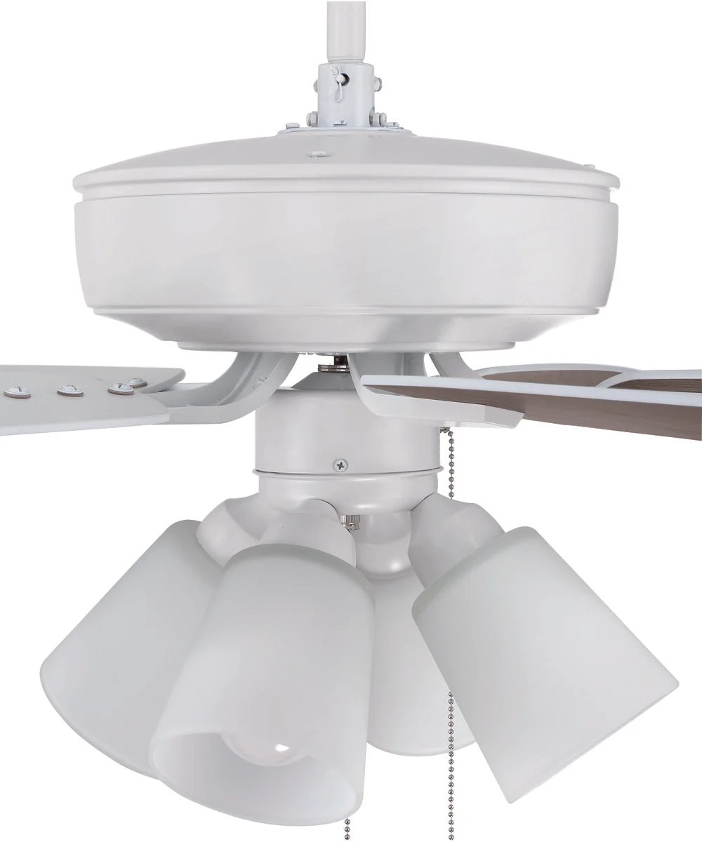 52" Pro Plus 114 White 4-Light Ceiling Fan White - Image 5