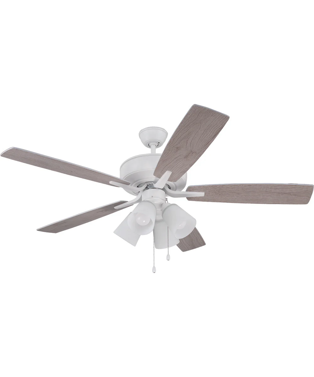 52" Pro Plus 114 White 4-Light Ceiling Fan White - Image 8