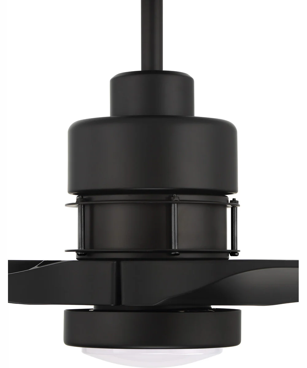 52" Sonnet 1-Light Ceiling Fan Flat Black - Image 3