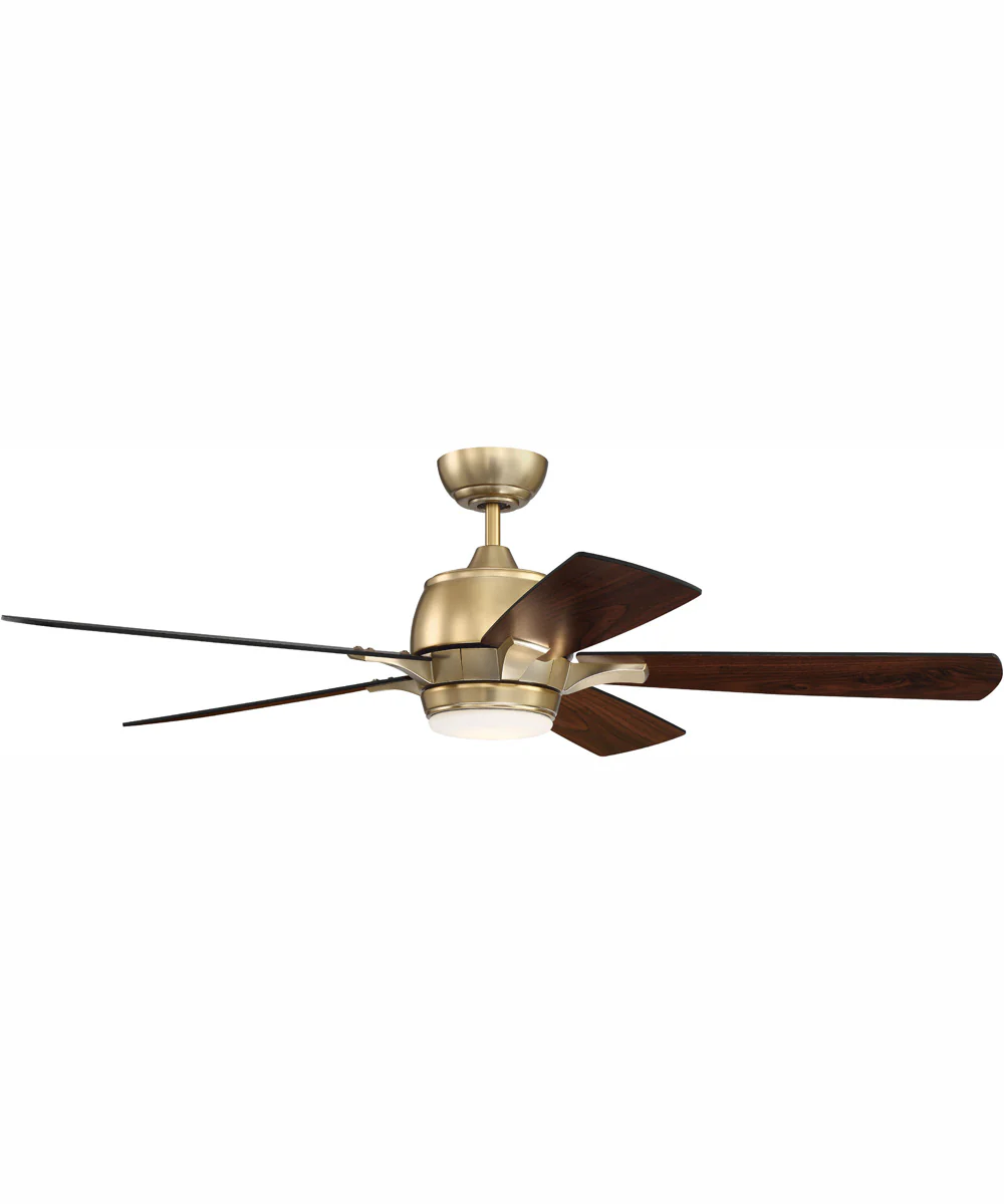 52" Stellar 1-Light Ceiling Fan Satin Brass - Image 2