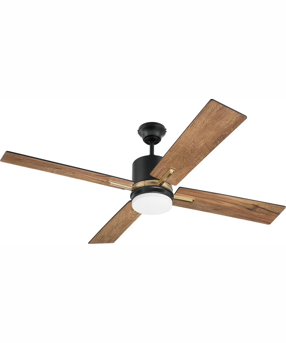 52" Teana 1-Light Ceiling Fan Flat Black/Satin Brass - Image 10