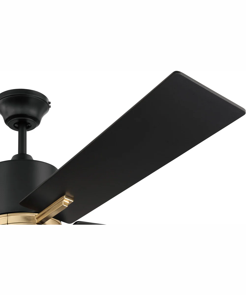 52" Teana 1-Light Ceiling Fan Flat Black/Satin Brass - Image 6
