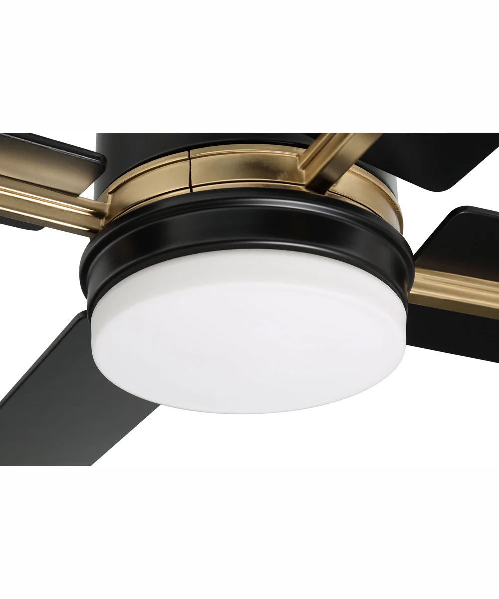 52" Teana 1-Light Ceiling Fan Flat Black/Satin Brass - Image 8