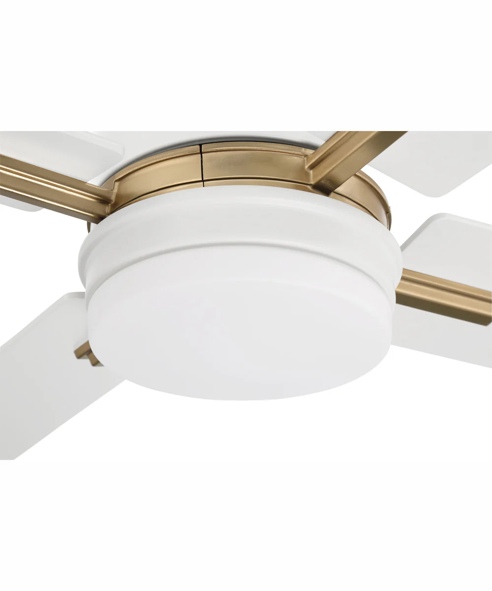 52" Teana 1-Light Ceiling Fan White/Satin Brass - Image 6