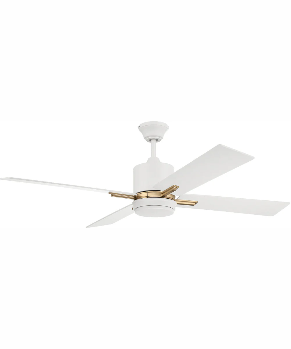 52" Teana 1-Light Ceiling Fan White/Satin Brass - Image 7