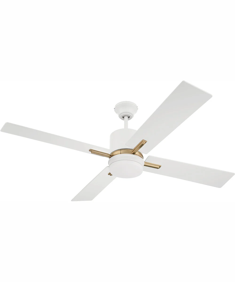 52" Teana 1-Light Ceiling Fan White/Satin Brass - Image 8