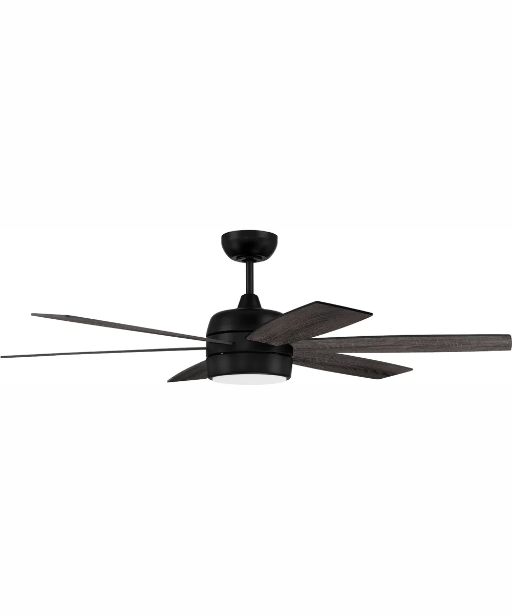 52" Trevor 1-Light Ceiling Fan Flat Black - Image 3