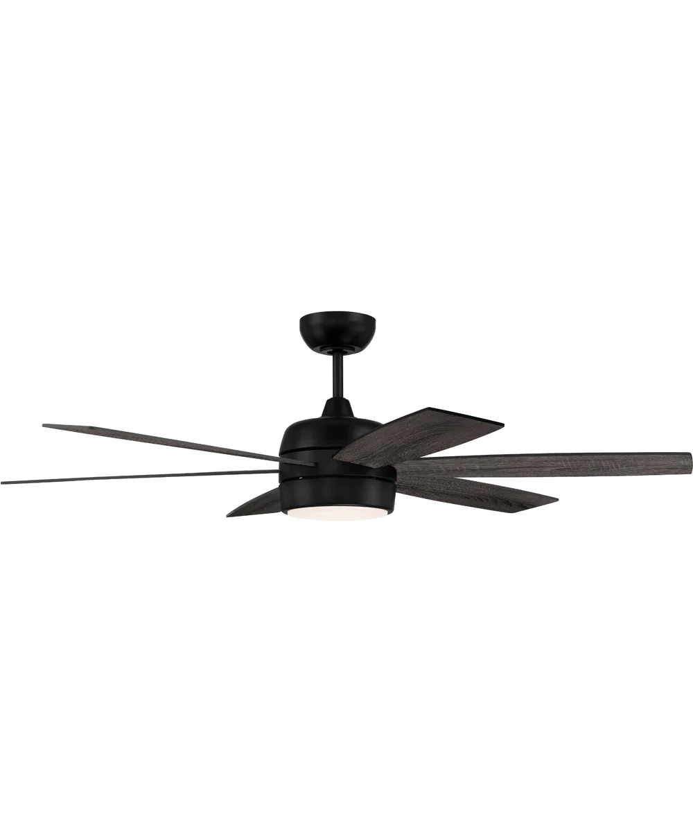 52" Trevor 1-Light Ceiling Fan Flat Black - Image 4