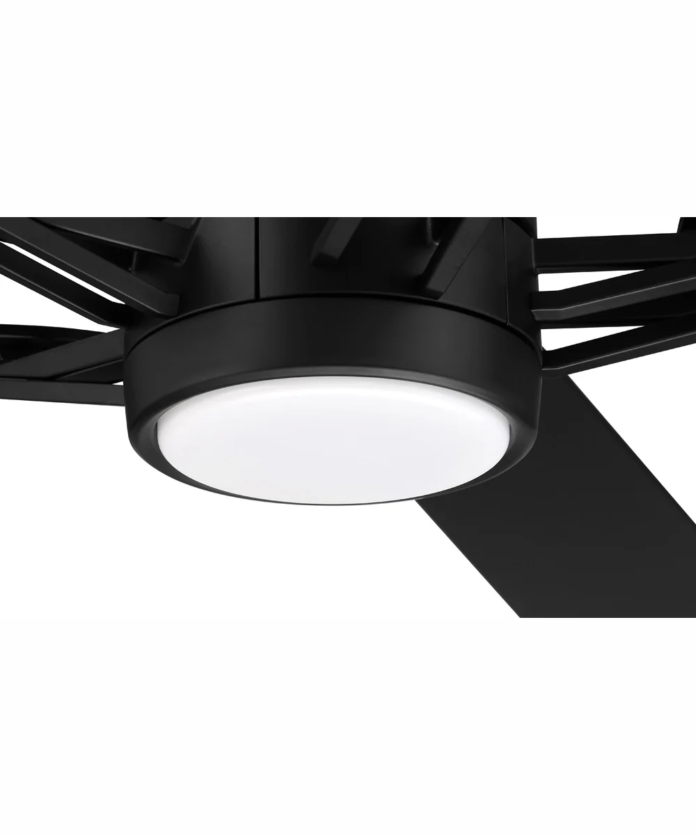 52" Wyatt 1-Light Ceiling Fan Flat Black - Image 6
