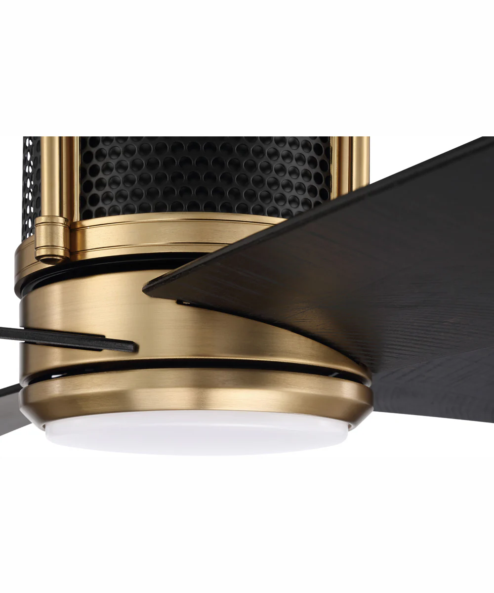 56" Gregory 1-Light Ceiling Fan Satin Brass / Flat Black - Image 6