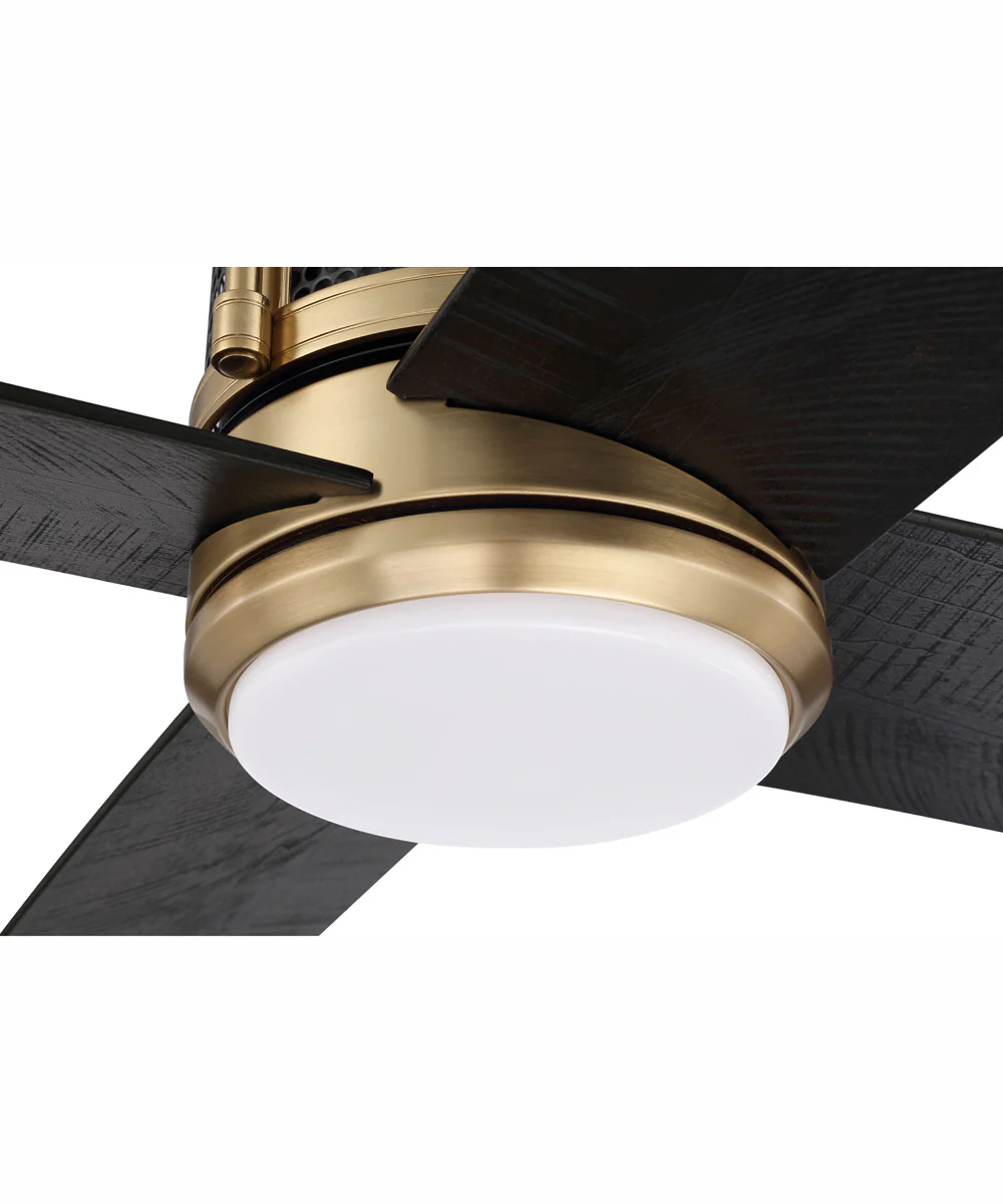 56" Gregory 1-Light Ceiling Fan Satin Brass / Flat Black - Image 8