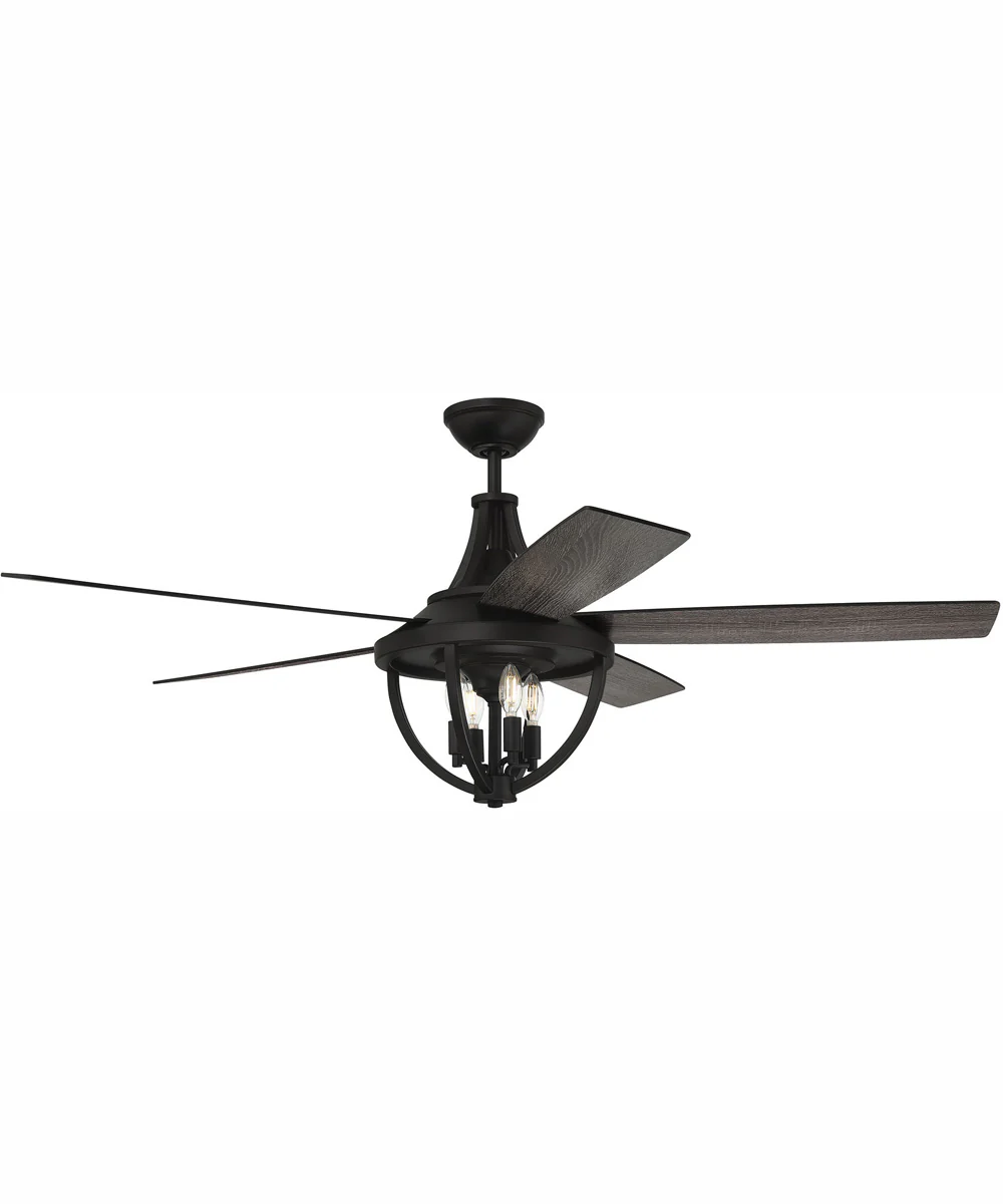 56" Nash 4-Light Indoor/Outdoor Ceiling Fan Flat Black - Image 3