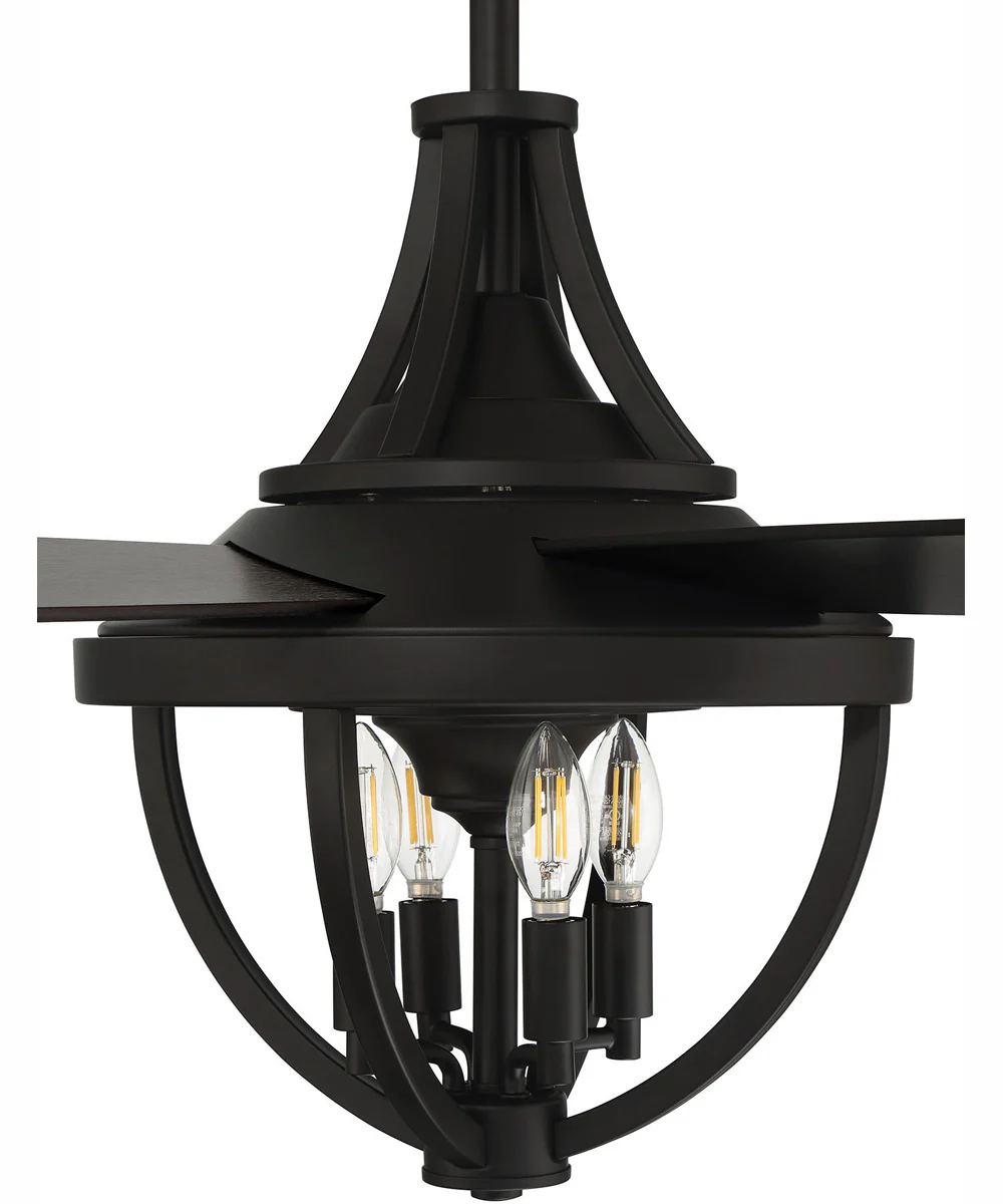 56" Nash 4-Light Indoor/Outdoor Ceiling Fan Flat Black - Image 5