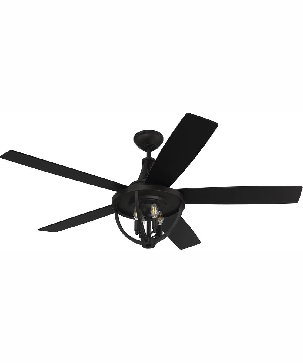 56" Nash 4-Light Indoor/Outdoor Ceiling Fan Flat Black - Image 9