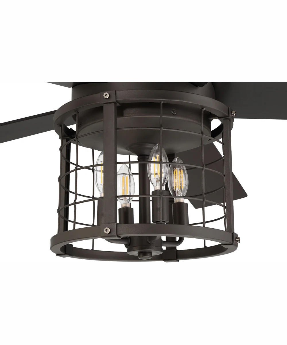 56" Nicolas 4-Light Ceiling Fan Espresso - Image 7
