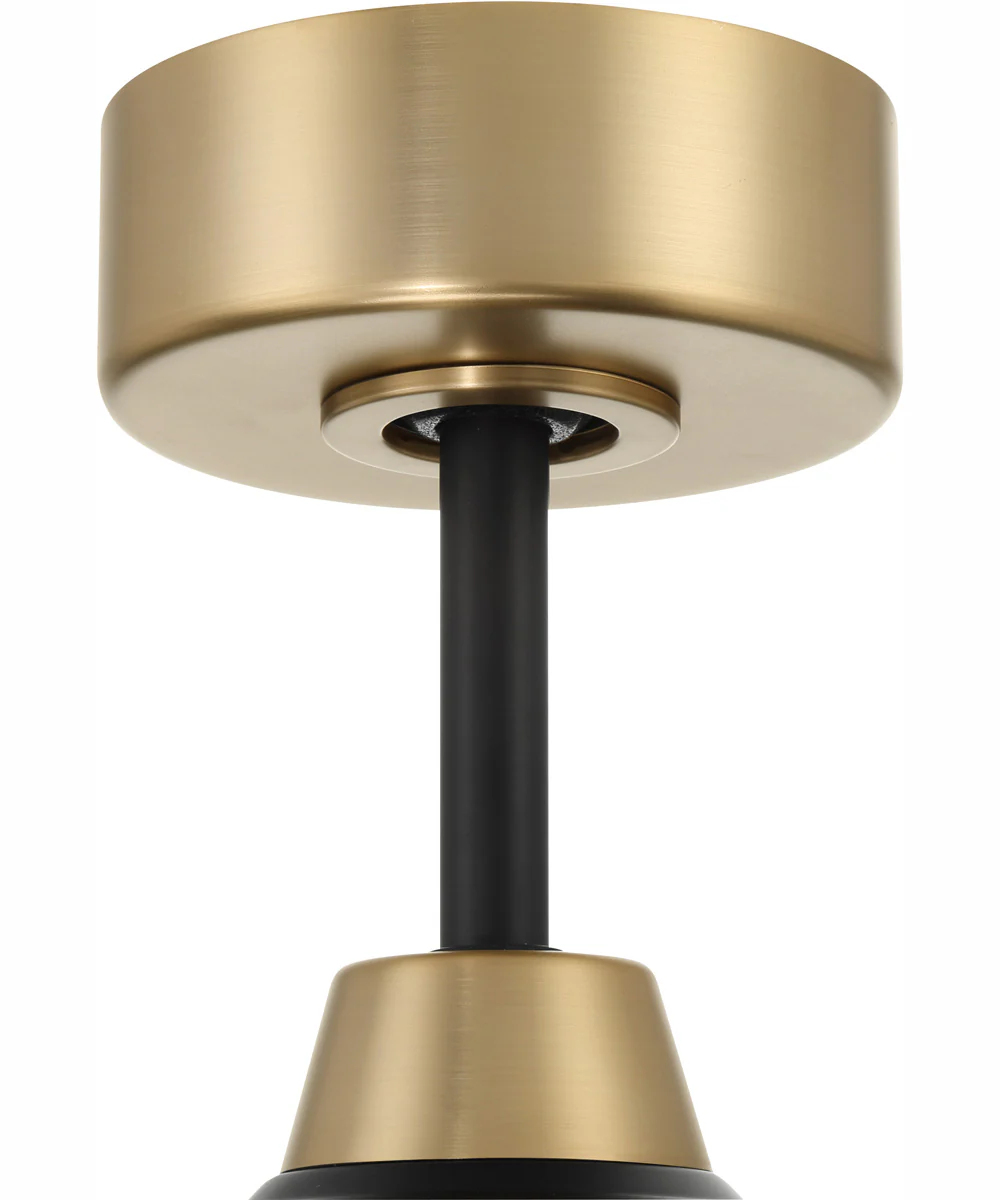 60" Envy 1-Light Indoor/Outdoor Ceiling Fan Flat Black/Satin Brass - Image 5