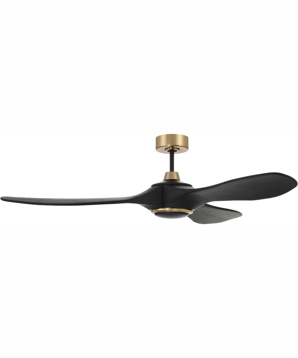 60" Envy 1-Light Indoor/Outdoor Ceiling Fan Flat Black/Satin Brass - Image 7