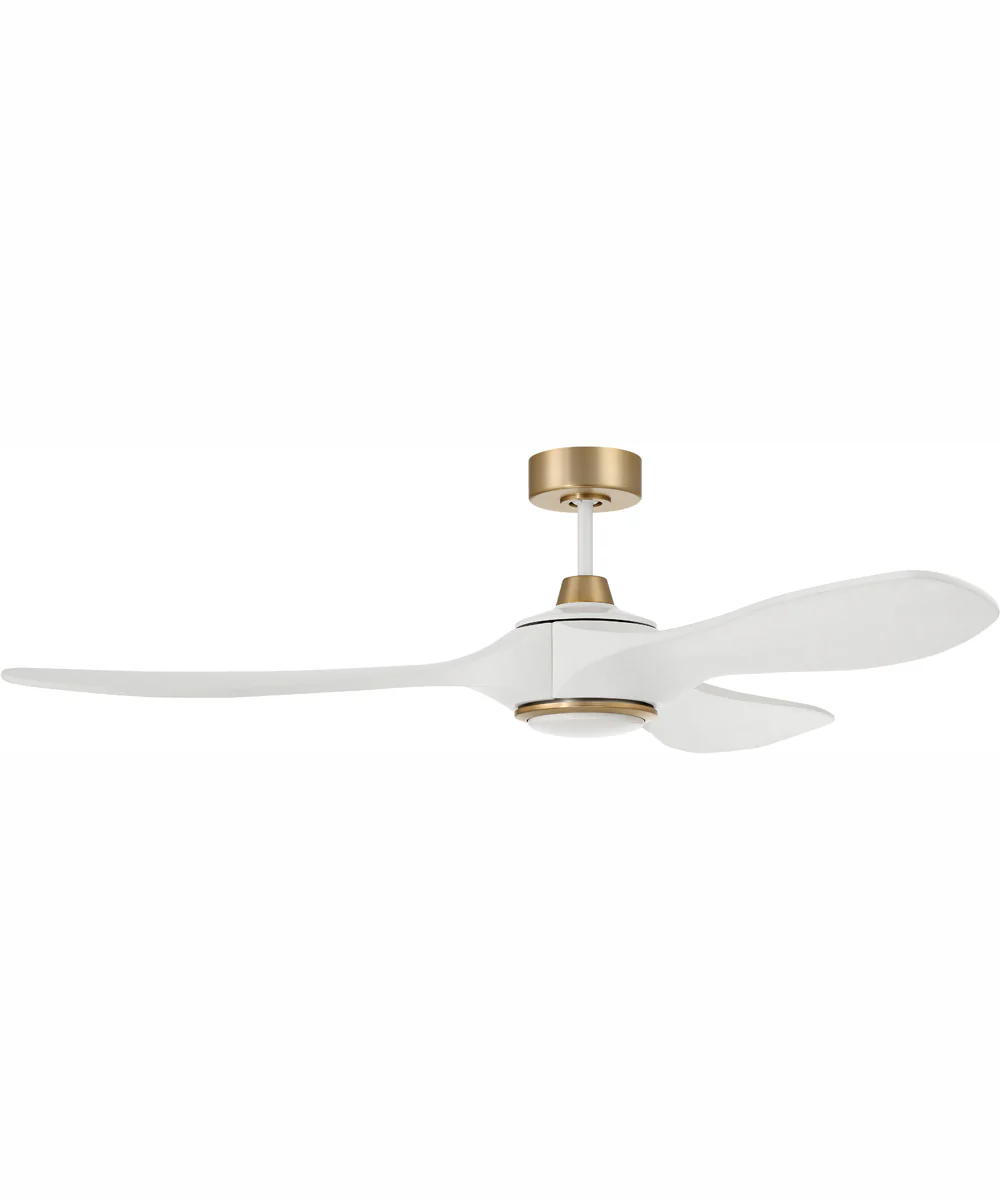 60" Envy 1-Light Indoor/Outdoor Ceiling Fan White/Satin Brass - Image 7
