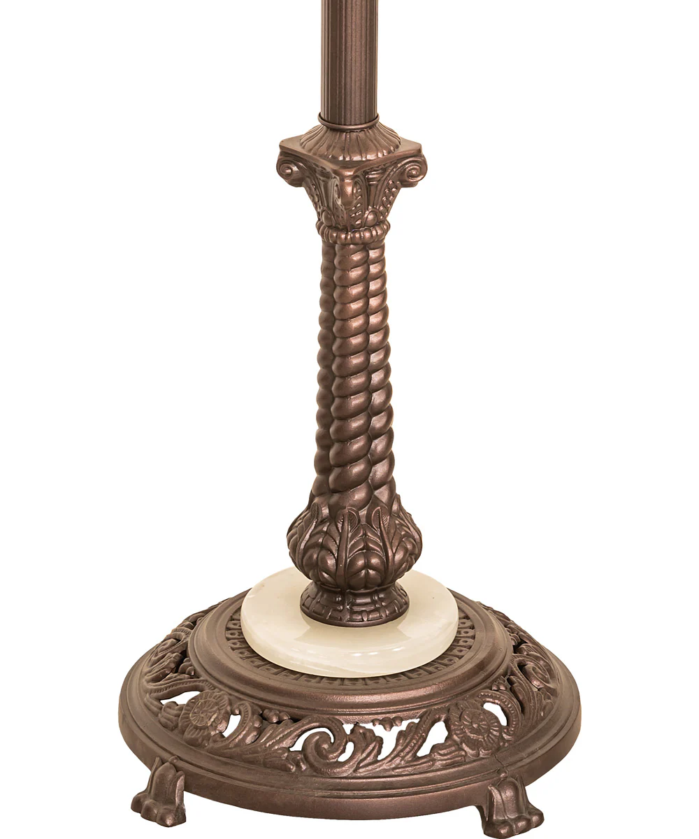 60" High Victorian Bridge Arm W/Pleated Textrene Shade Floor Lamp - Image 7