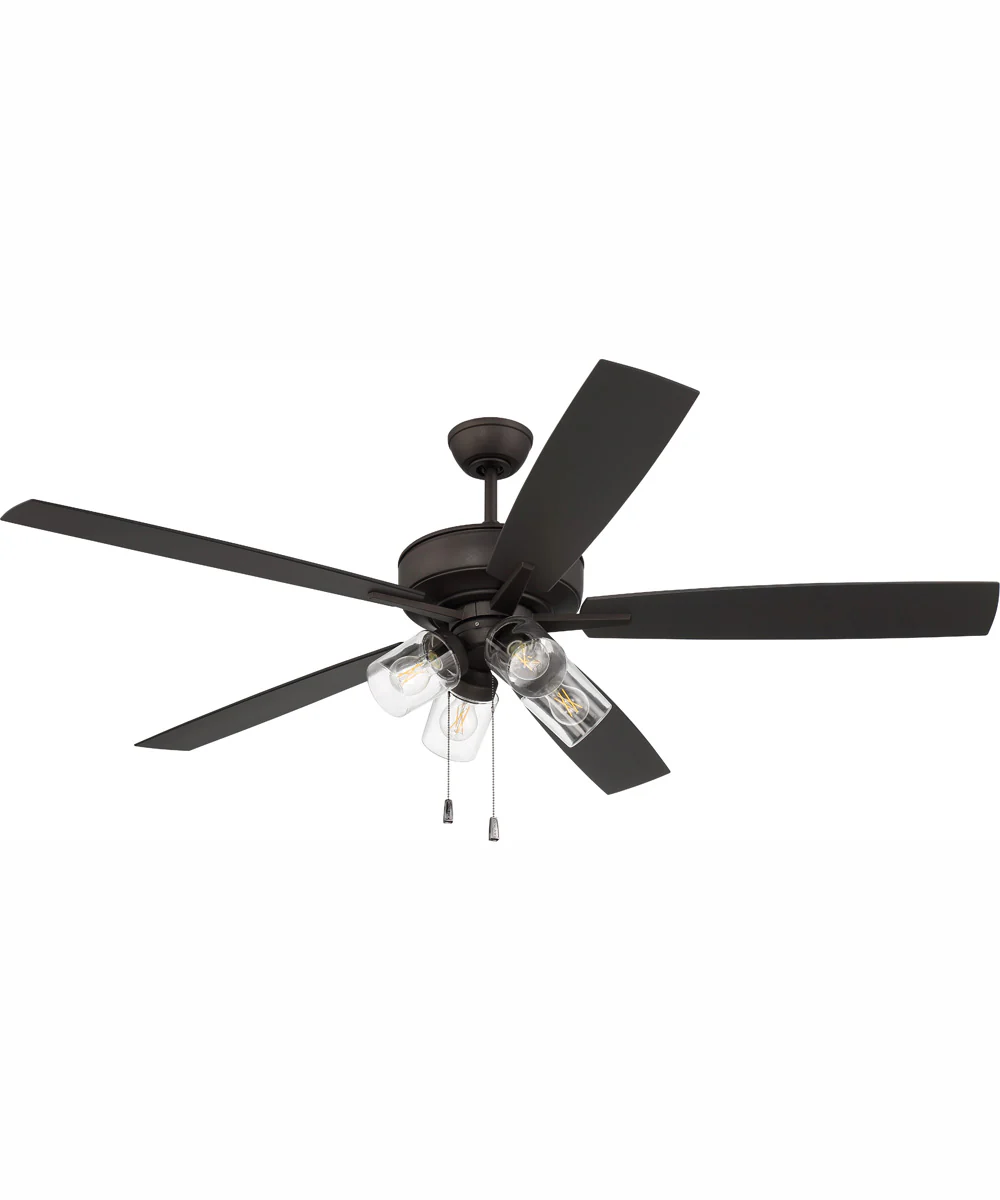 60" Outdoor Super Pro 104 4-Light Indoor/Outdoor Ceiling Fan Espresso - Image 6