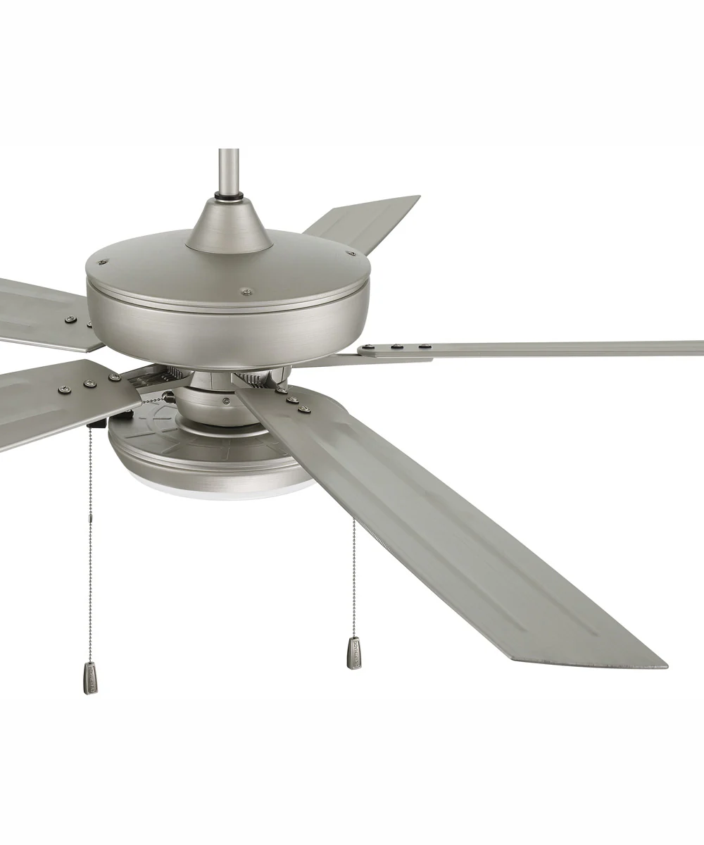 60" Outdoor Super Pro 119 1-Light Indoor/Outdoor Ceiling Fan Painted Nickel - Image 4