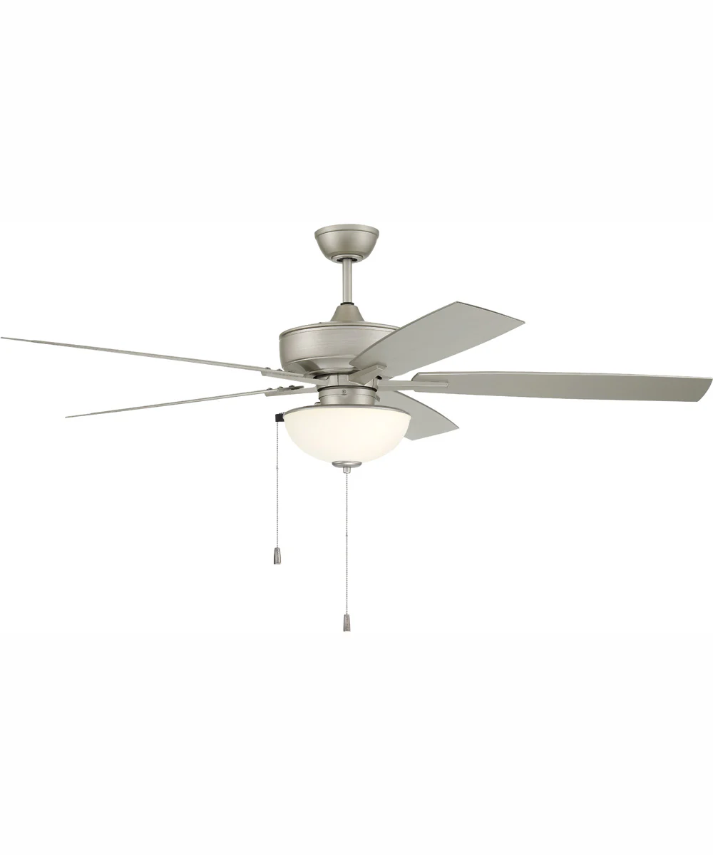 60" Outdoor Super Pro 211 2-Light Indoor/Outdoor Ceiling Fan Painted Nickel - Image 2
