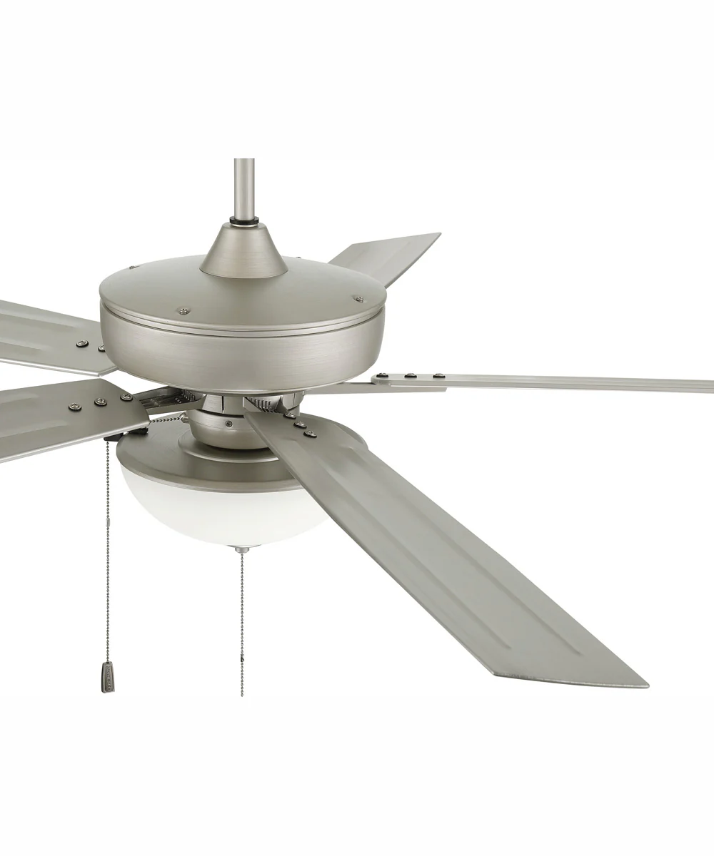 60" Outdoor Super Pro 211 2-Light Indoor/Outdoor Ceiling Fan Painted Nickel - Image 4
