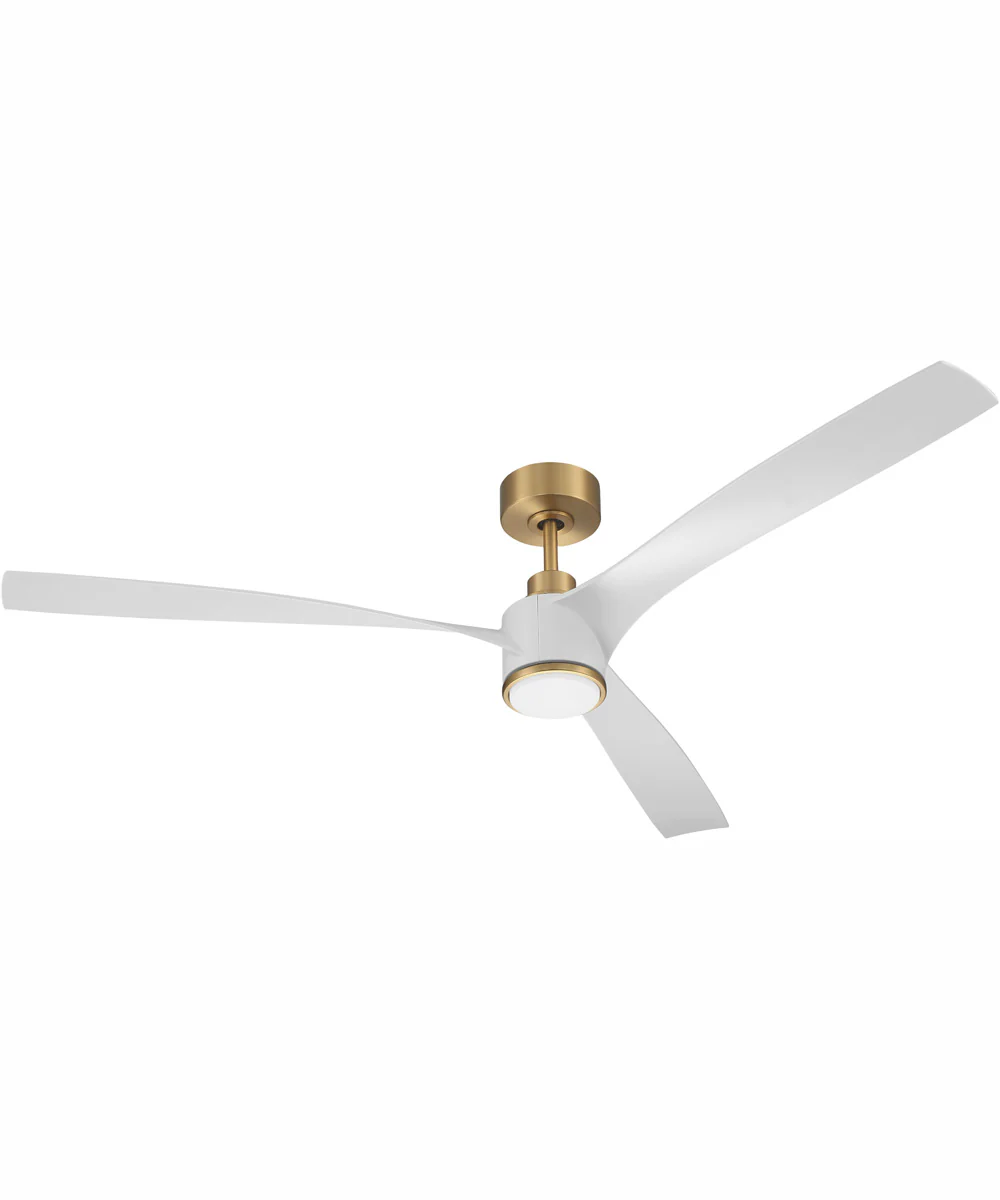 60" Phoebe 1-Light Indoor/Outdoor Ceiling Fan Satin Brass - Image 8
