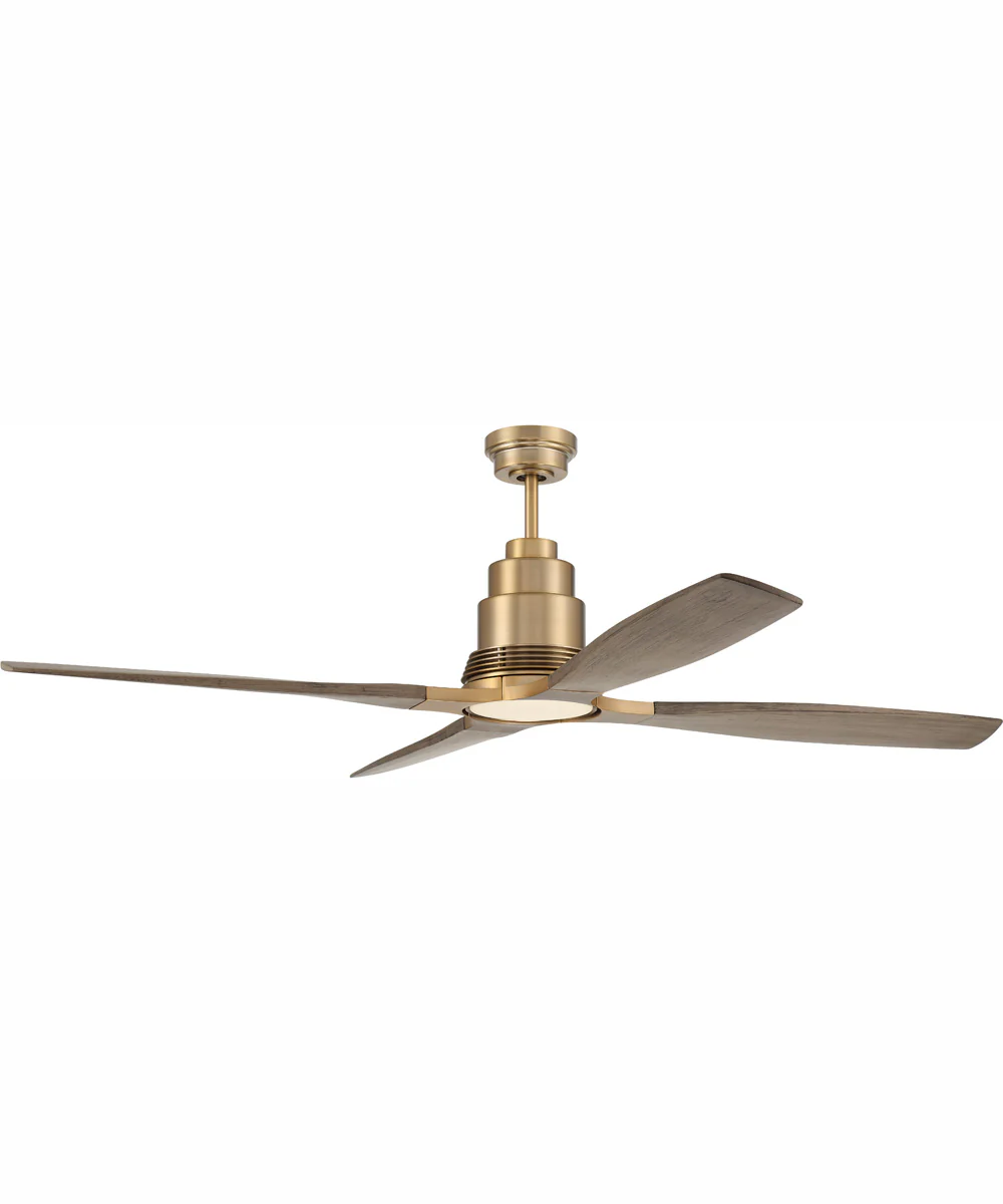 60" Ricasso 1-Light Ceiling Fan Satin Brass - Image 2