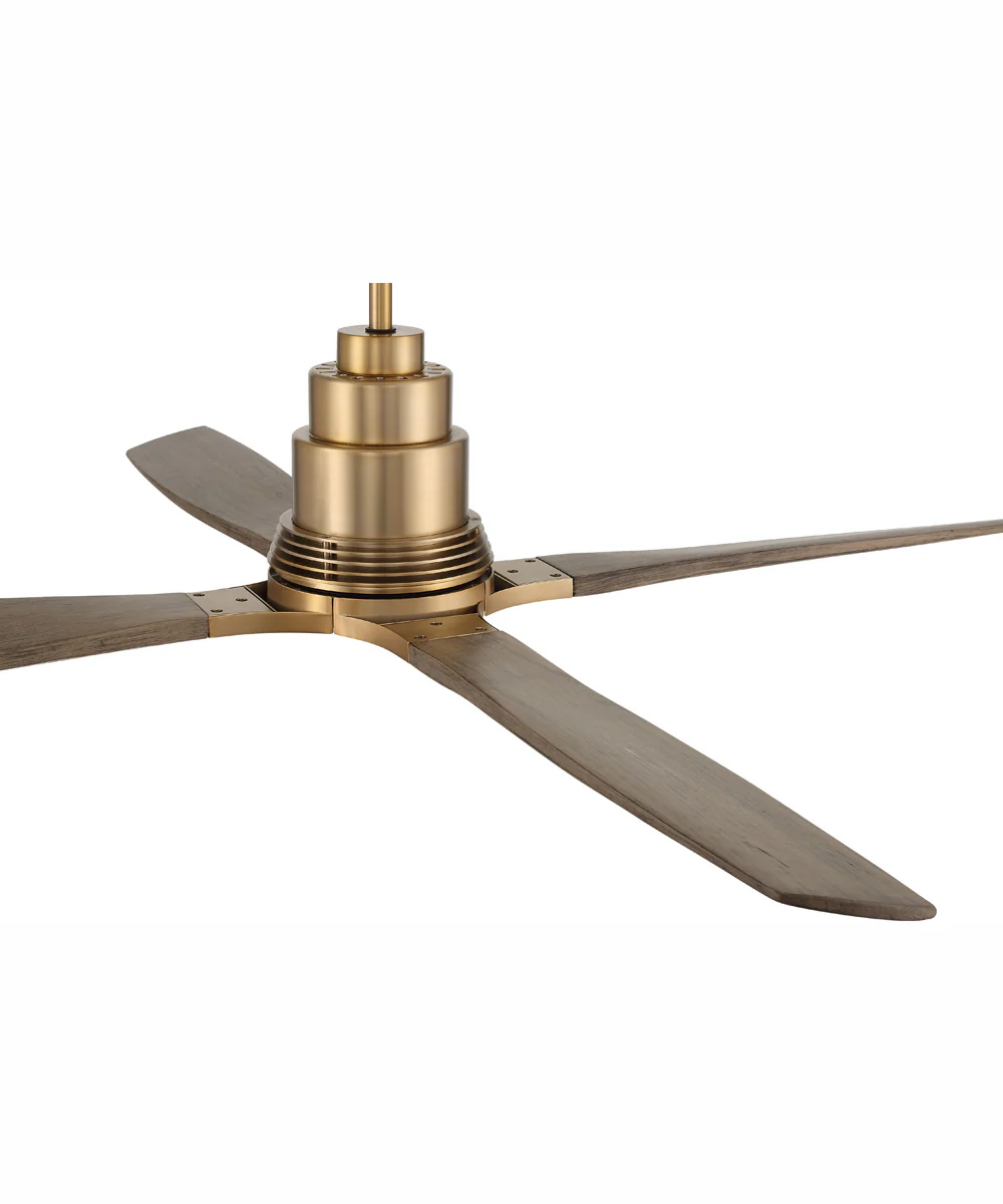 60" Ricasso 1-Light Ceiling Fan Satin Brass - Image 4