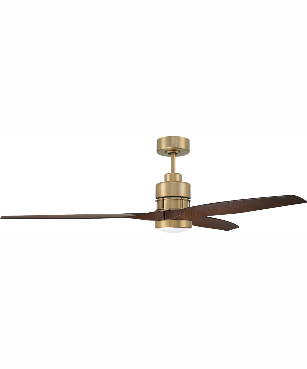 60" Sonnet 1-Light Ceiling Fan Satin Brass
